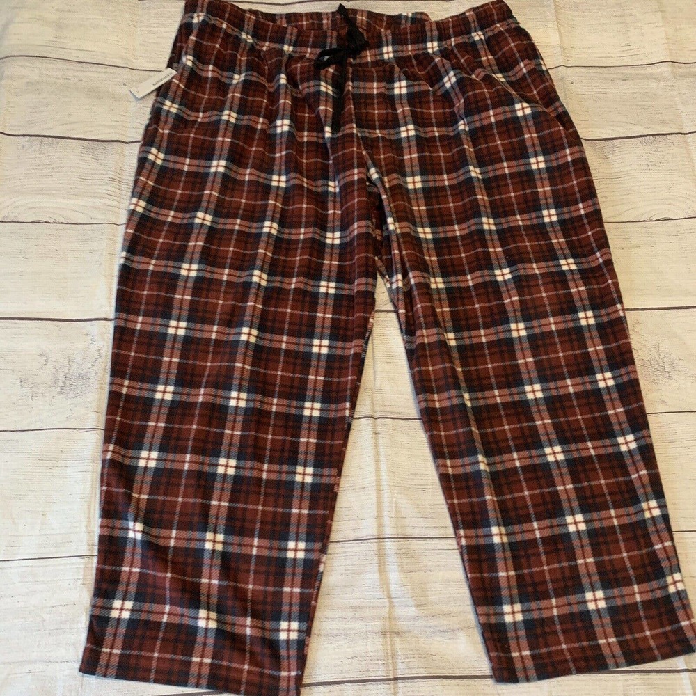 Sonoma Mens Micro Fleece Pajama Pants Size 4XB Red Plaid